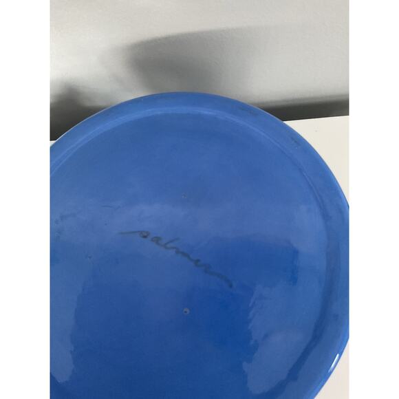 Alison Palmer Whimsical Black Dog Ceramic Lidded Cookie Jar Blue Cloud - Picture 6 of 6